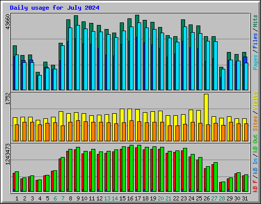 Daily usage for July 2024