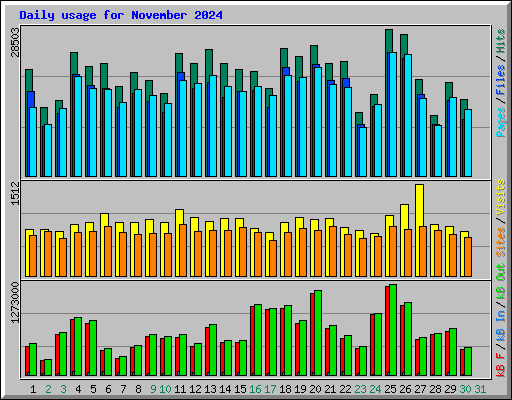 Daily usage for November 2024