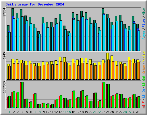 Daily usage for December 2024