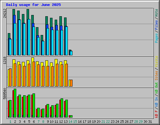 Daily usage for June 2025