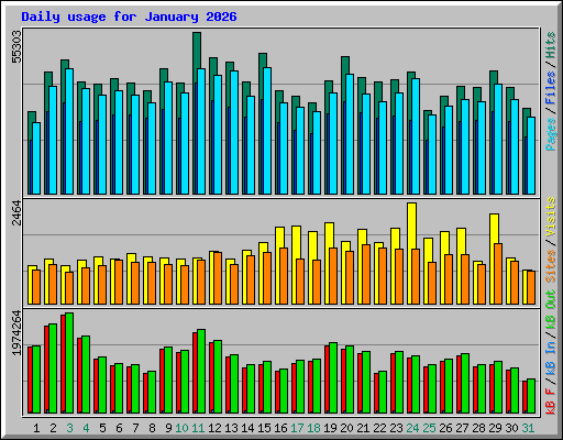 Daily usage for January 2026