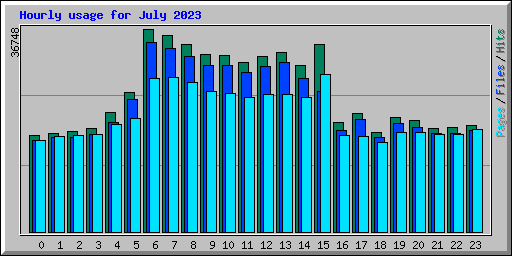 Hourly usage for July 2023