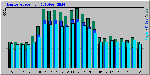 Hourly usage for October 2024