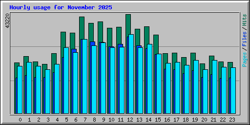 Hourly usage for November 2025