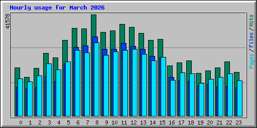 Hourly usage for March 2026